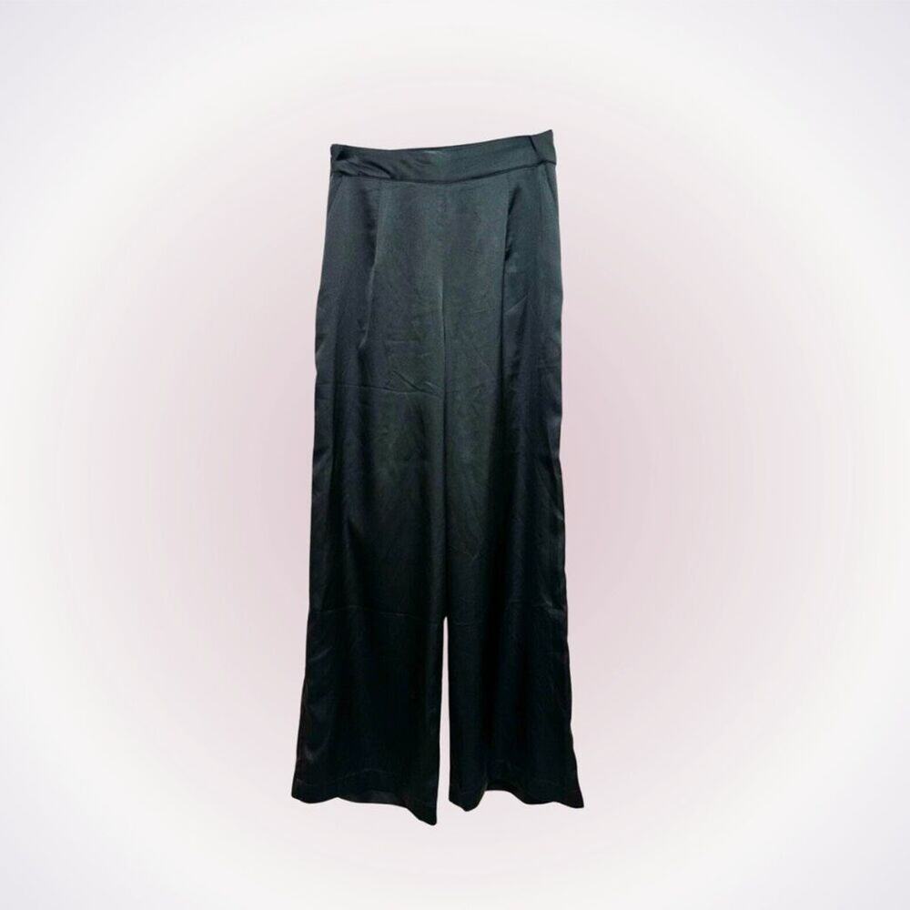 RNWY satin-feel high waist wide leg trousers | Sz 4